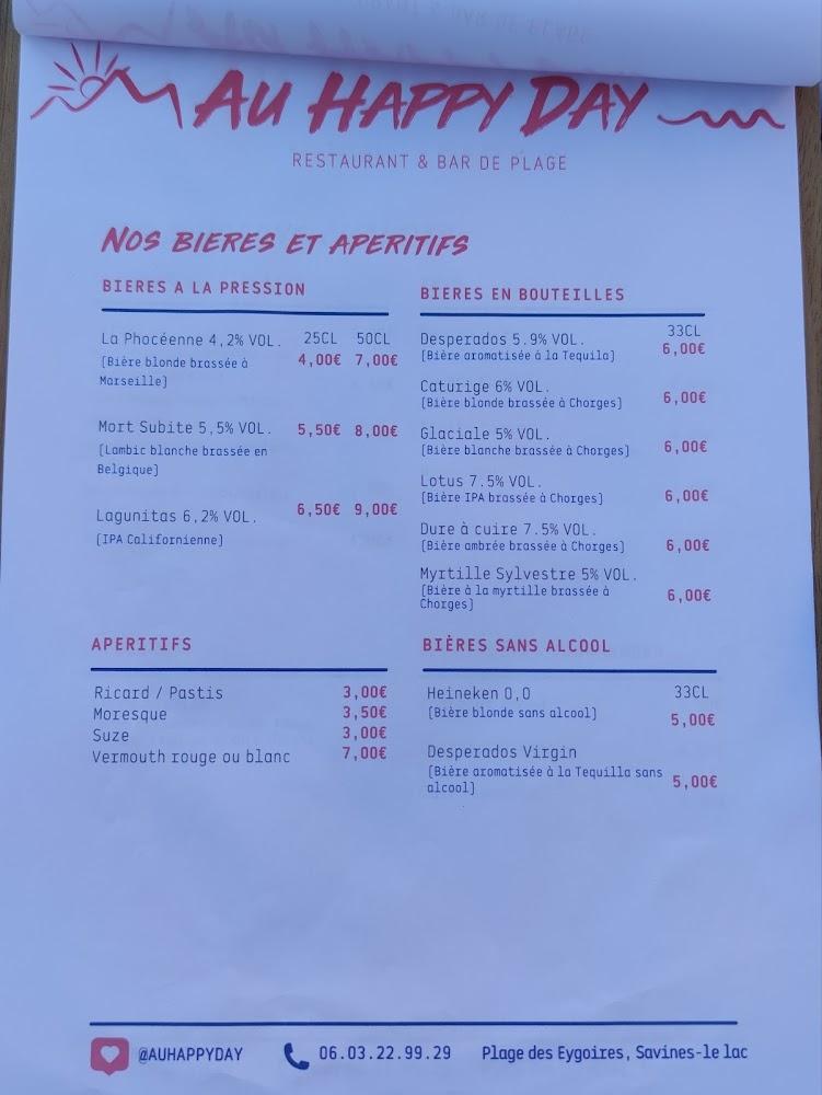 Au Happy Day - Menu Image 3